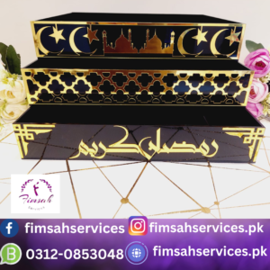 Acrylic Tray with Ramadan Decor - FIMSAH SERVICES