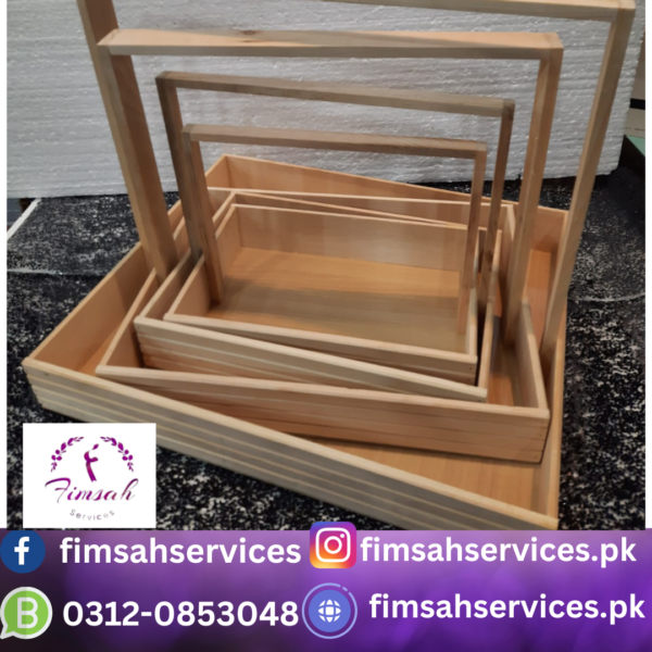 Wood Decorative Gifting Basket with Handle