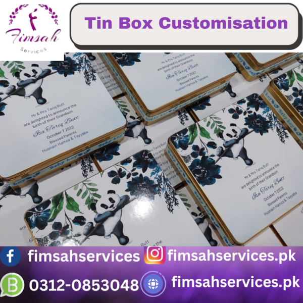 Custom Tin Box with Personalized Sticker