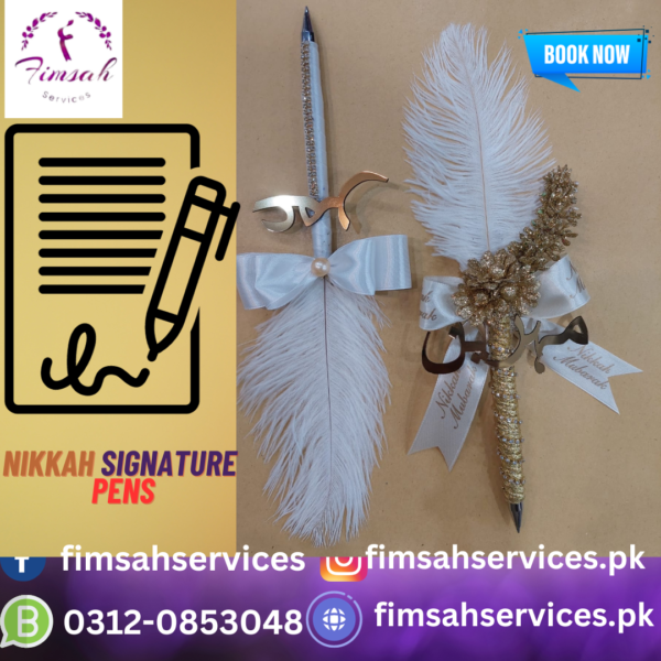 Feather Personalized Nikkah Pen - Symbol of Love