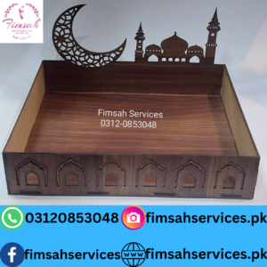 Personalized Ramadan Wooden Trays for Iftar, weddings, and special events – an elegant touch of customization.