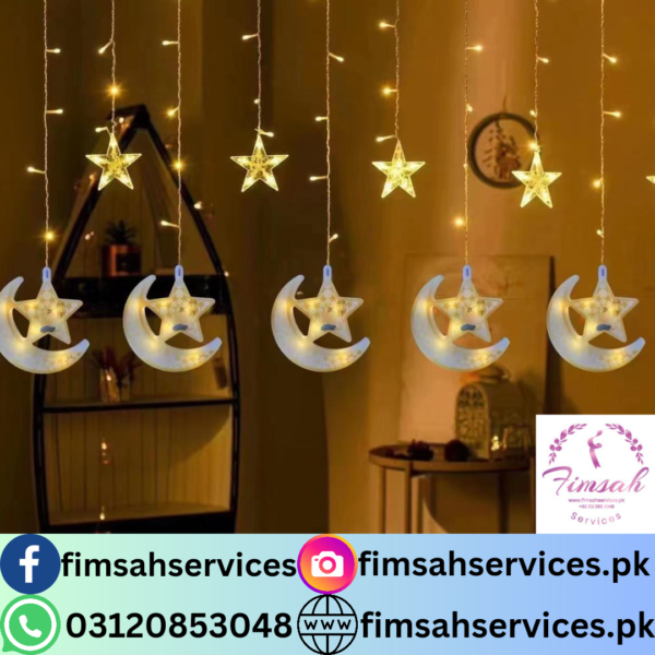 Enchanting Moon and Star String Lights by Fimsah Services – Illuminate Your Events with Celestial Radiance.