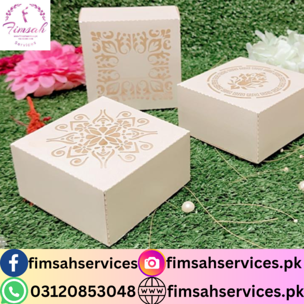 Square Laser Cut Favor Boxes