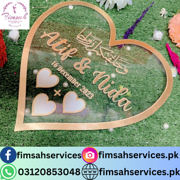 Customised Acrylic Plate for Nikkah