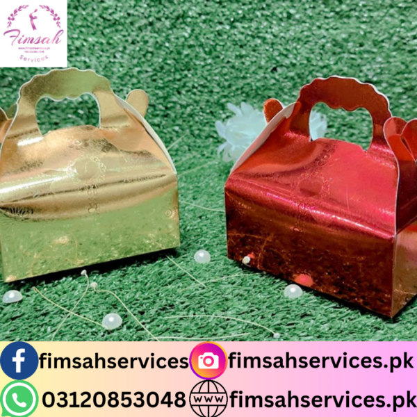 Elegant Red Gold Favor Boxes by Fimsah Services