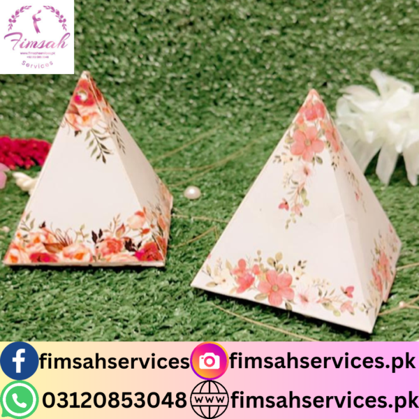 Stylish Pyramid Favor Boxes by Fimsah Services