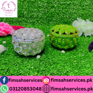 Elegant Round Favor Container by Fimsah Services